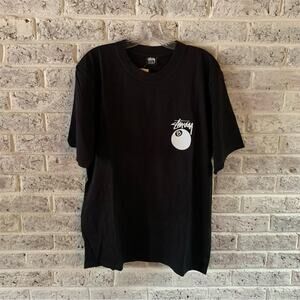 Stussy Black 8-Ball Men's Tee Size XL SLIM FIT